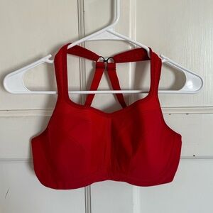 Panache red full busted underwire sports bra size 34DD